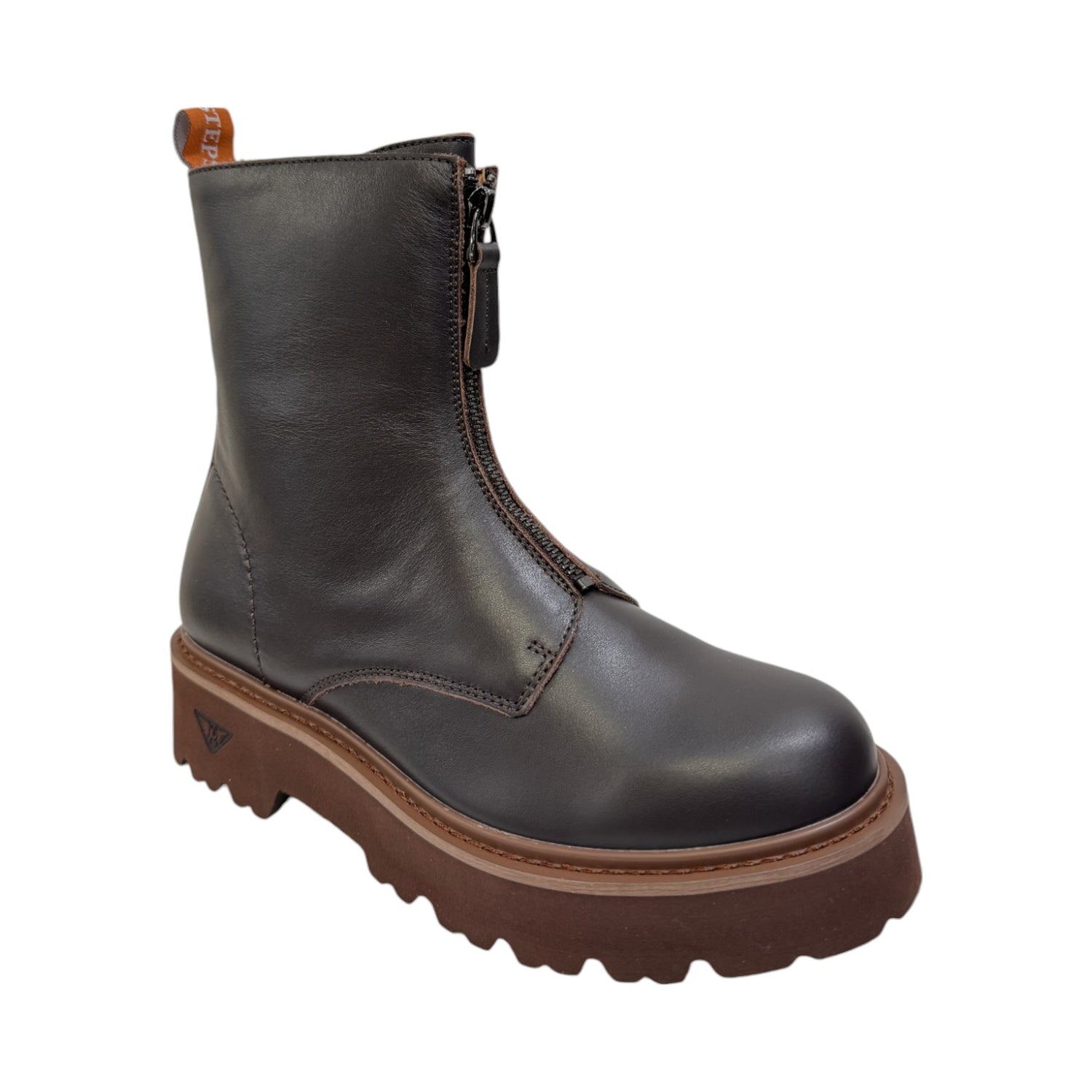 Docksteps Stivaletto Testa di Moro con Zip Centrale da Donna