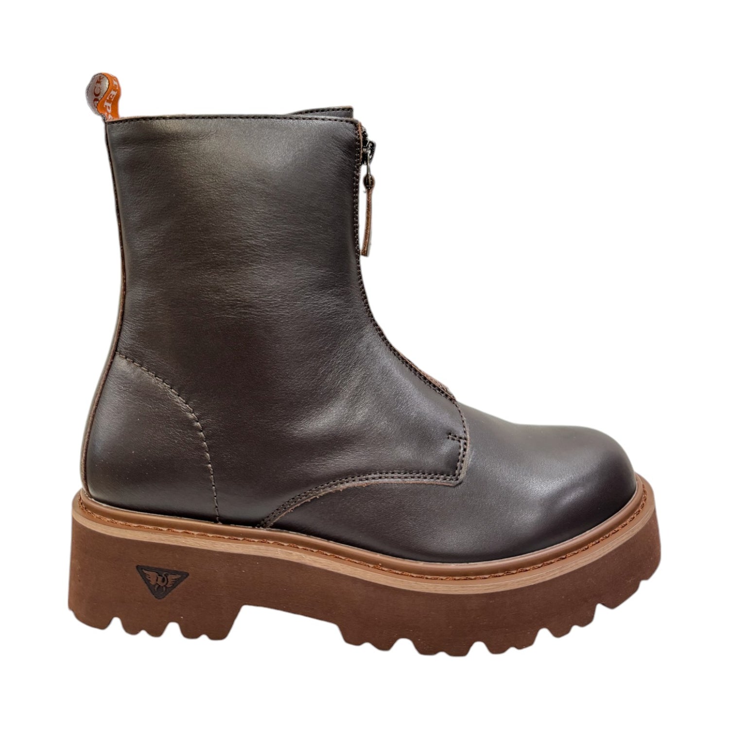 Docksteps Stivaletto Testa di Moro con Zip Centrale da Donna