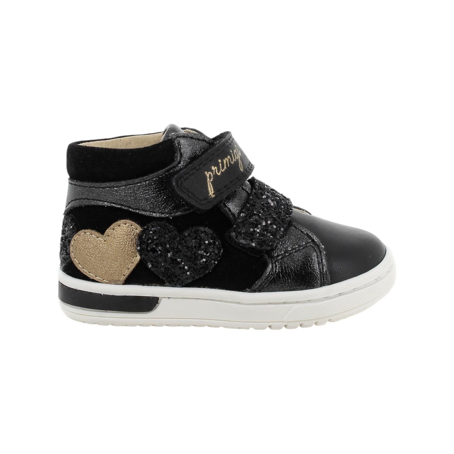 Primigi Sneakers Alta Nera con Strappo da Bambina