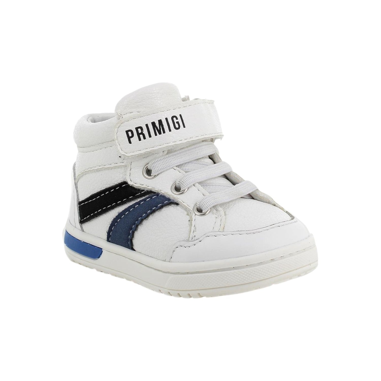 Primigi Sneakers Alta in Pelle con Dettagli Blu e Neri da Bambino