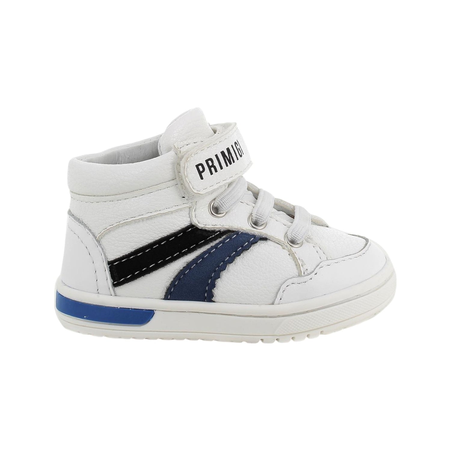 Primigi Sneakers Alta in Pelle con Dettagli Blu e Neri da Bambino