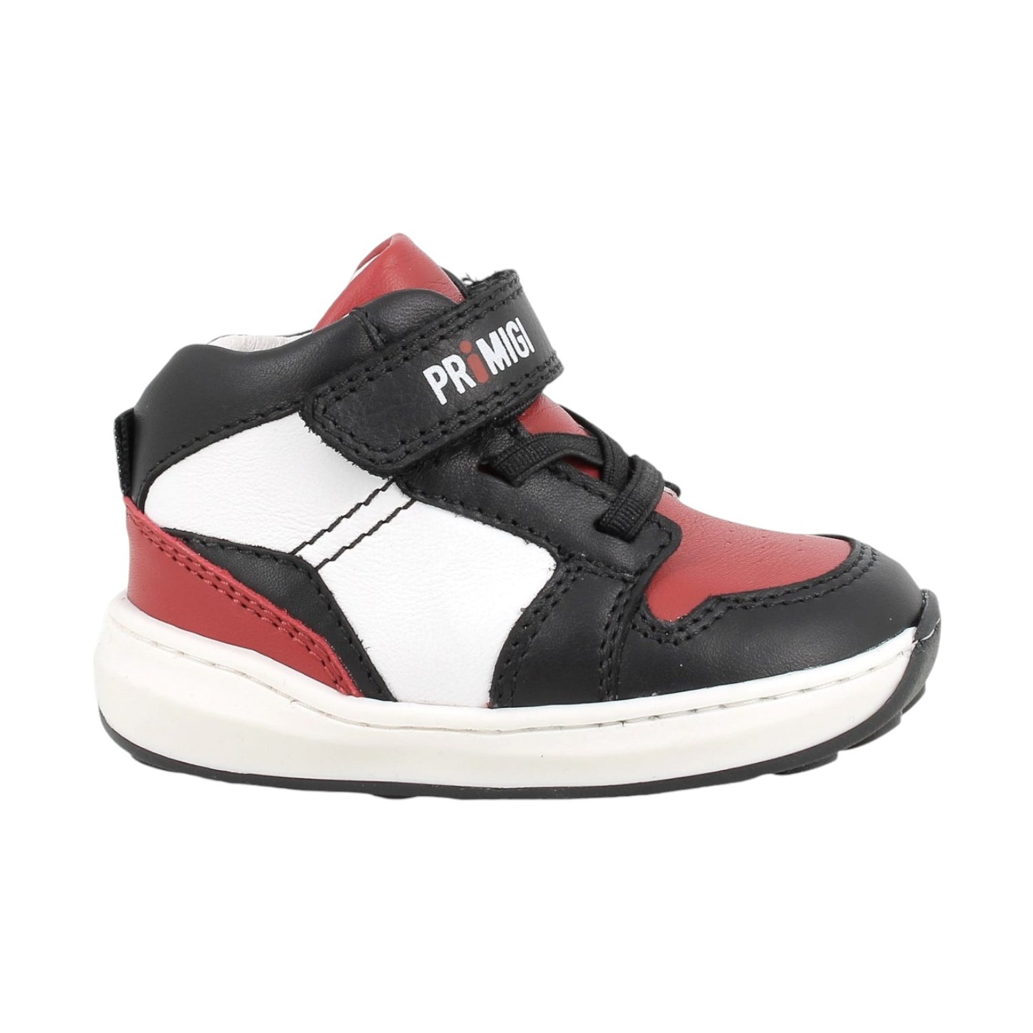 Primigi Sneakers Alta Rossa Nera con Strappo da Bambino