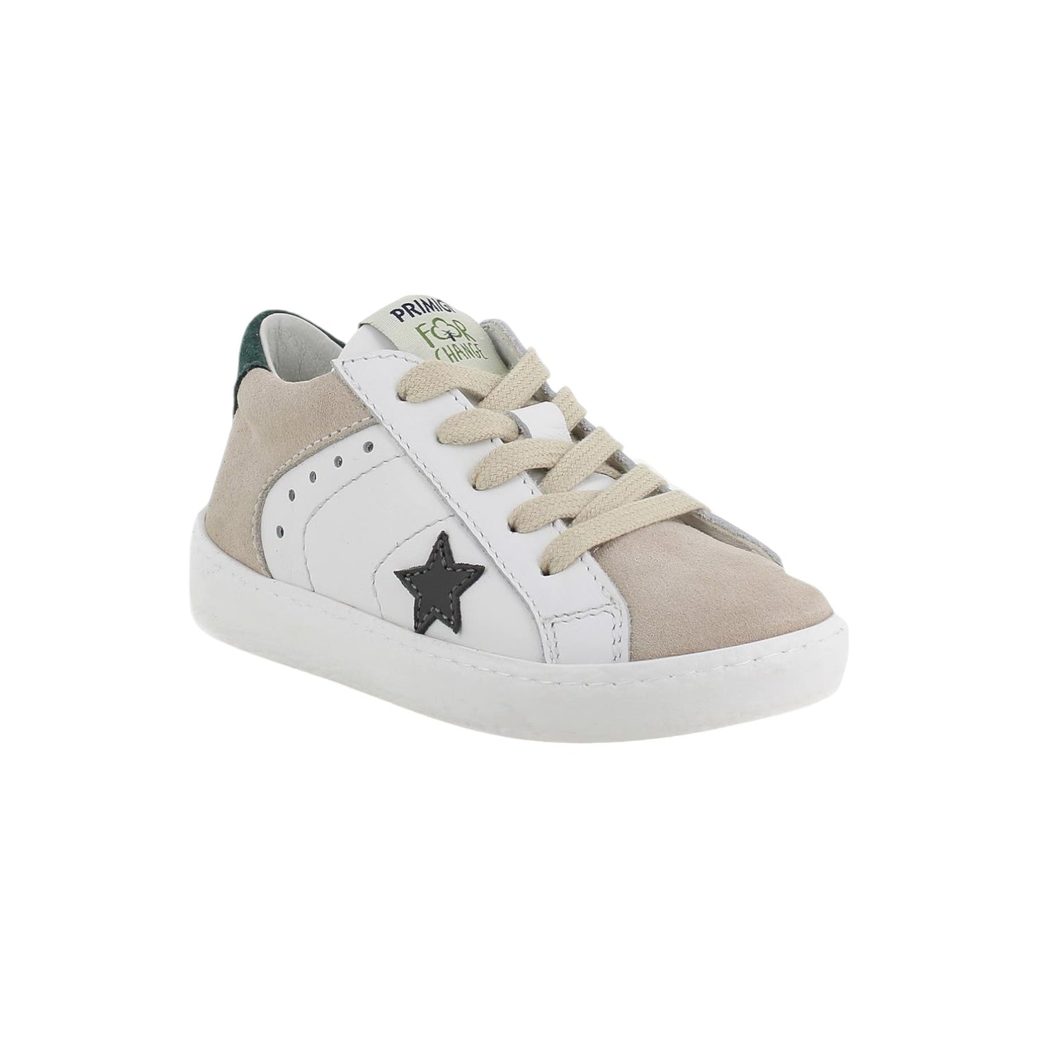 Primigi Sneakers Bianca Beige con Lacci e Zip da Bambino