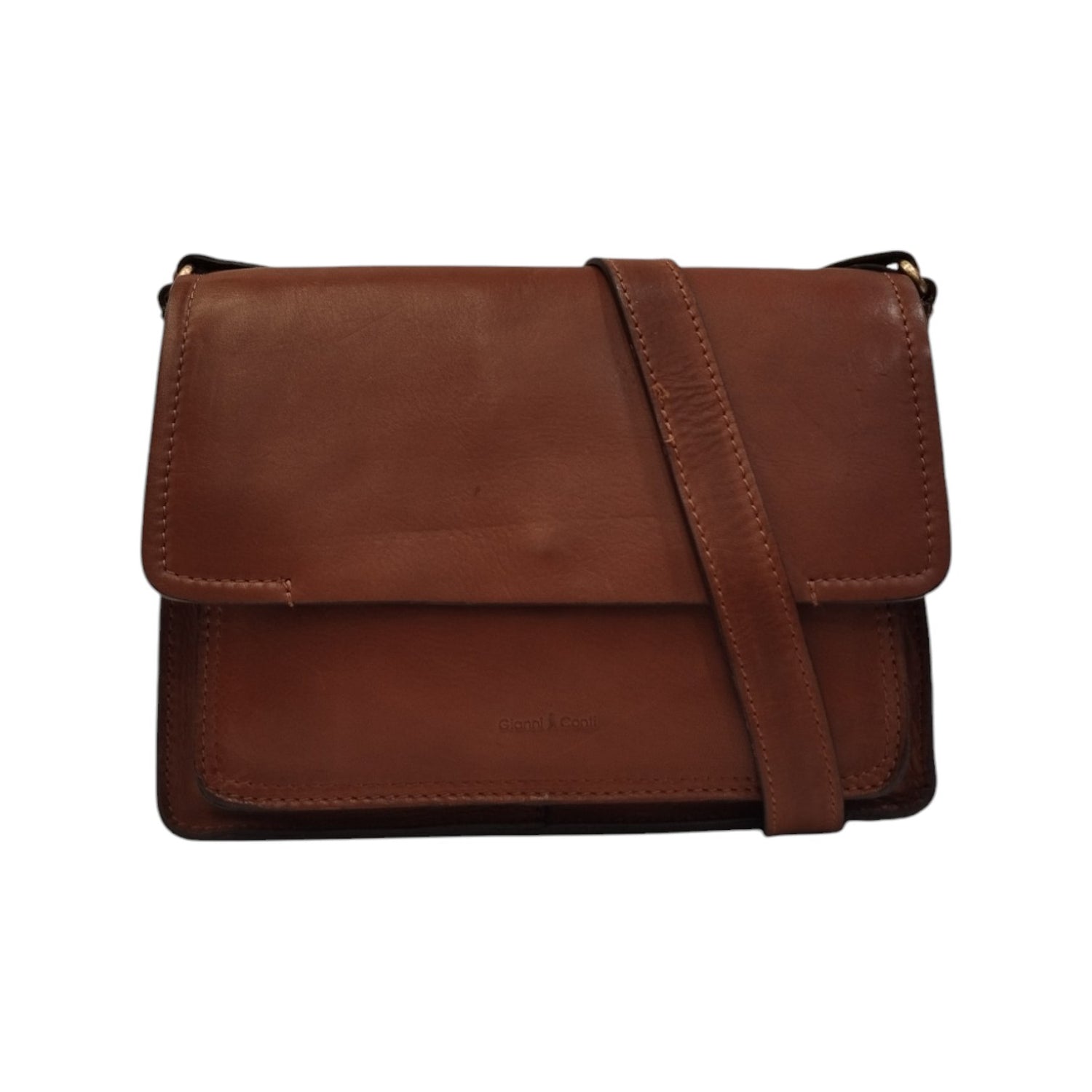 Gianni Conti Borsa a Tracolla Linea Zante Donna in Pelle Bruciato