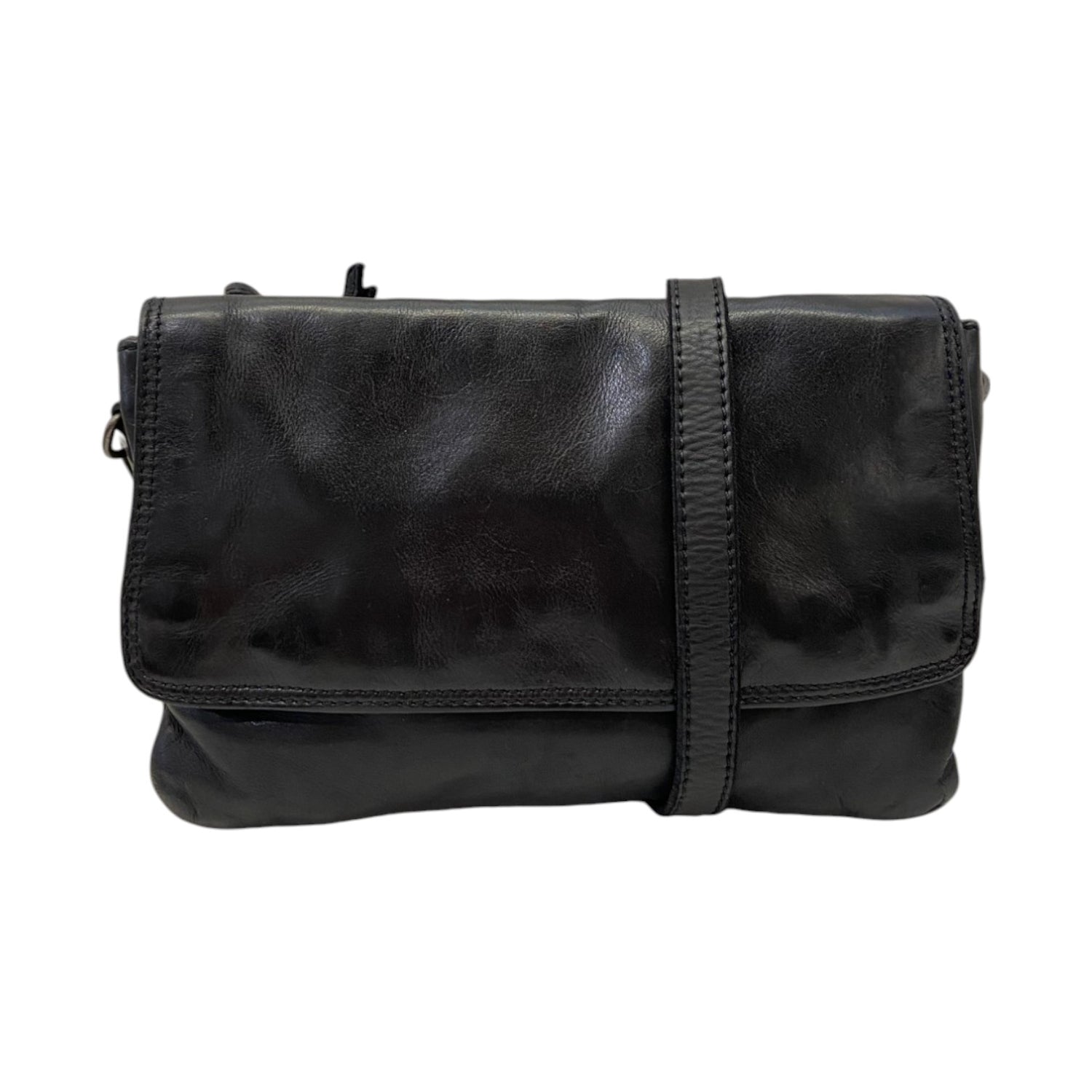 Gianni Conti Borsa a Tracolla Linea Gerry Donna in Pelle Nera