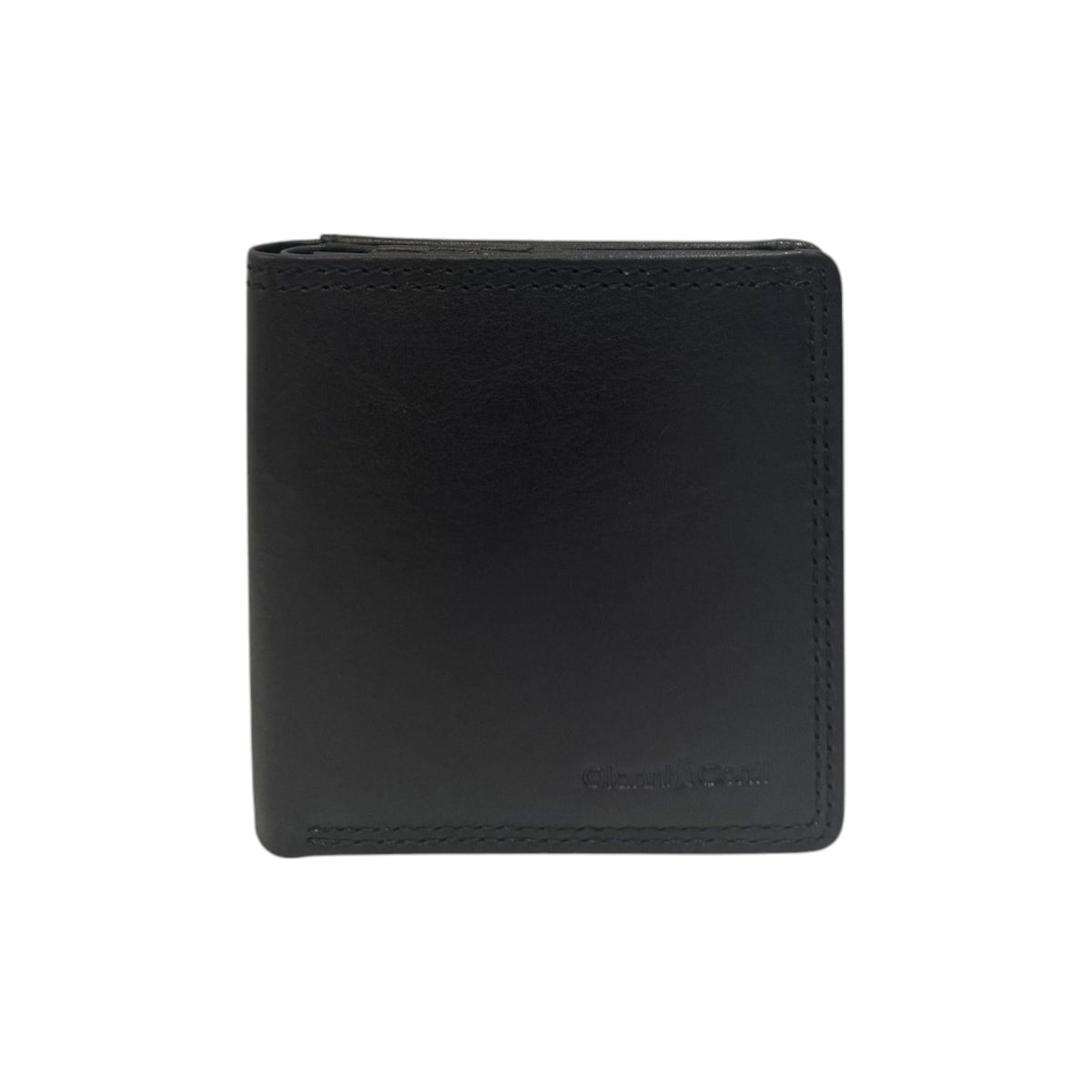 Gianni Conti Portafoglio Piccolo Unisex in Pelle Nero con Impunture