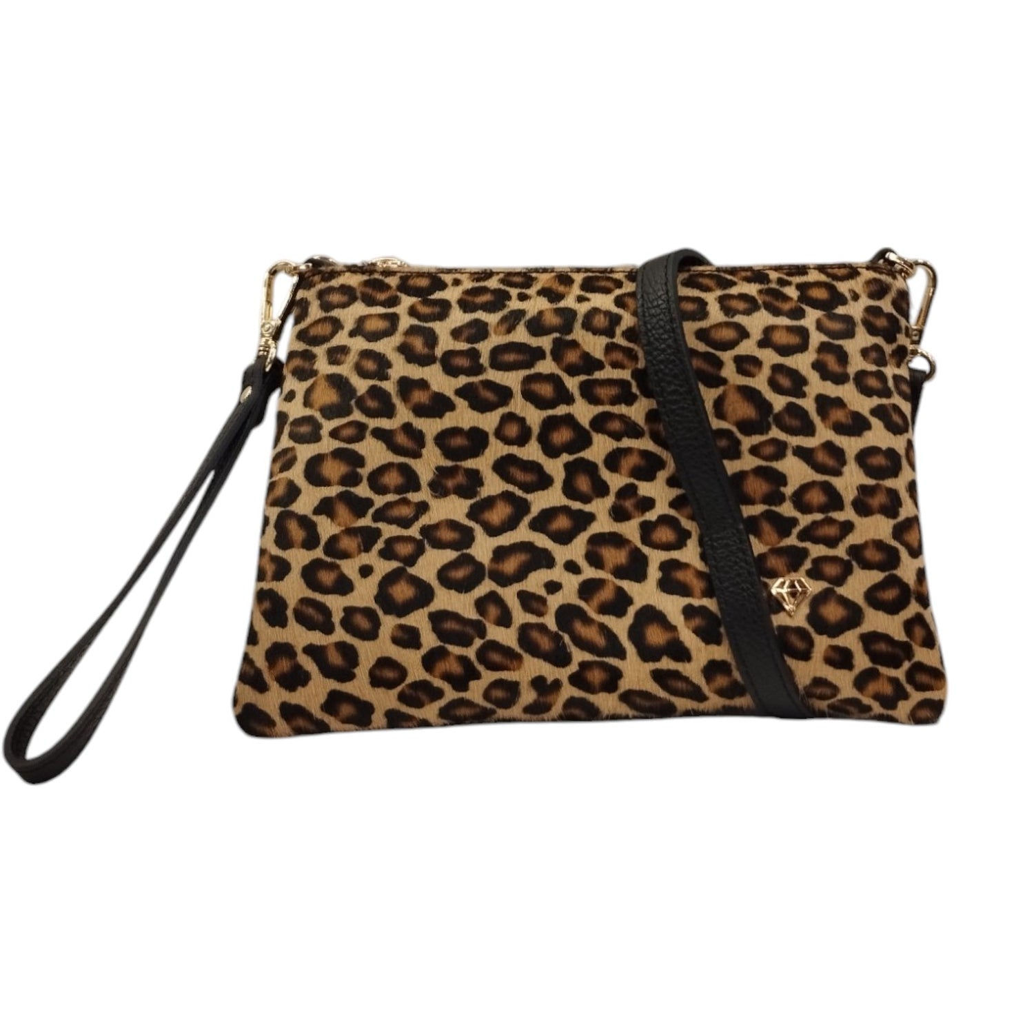 Caleidos Pochette Leopardato con Polsino e Tracolla da Donna