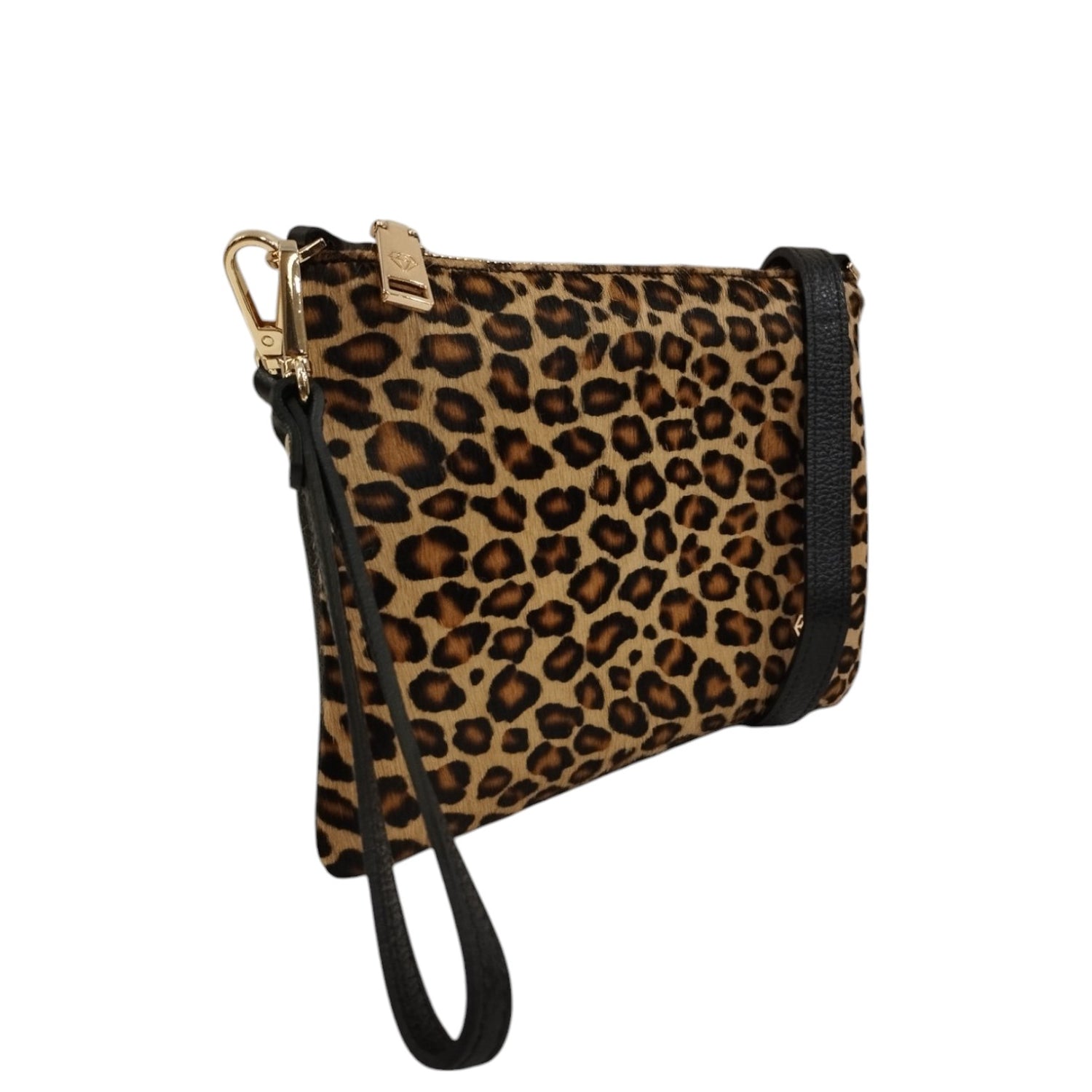 Caleidos Pochette Leopardato con Polsino e Tracolla da Donna