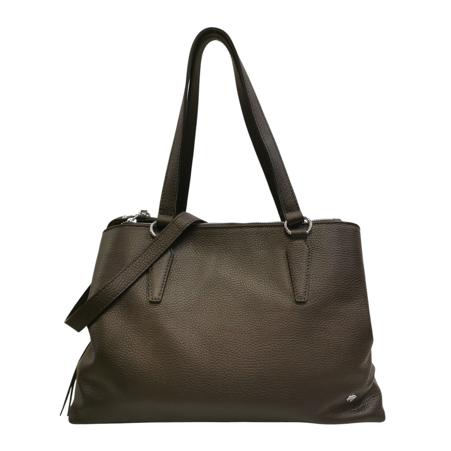 Caleidos Borsa a Spalla Grande Donna in Pelle Marrone con Tracolla