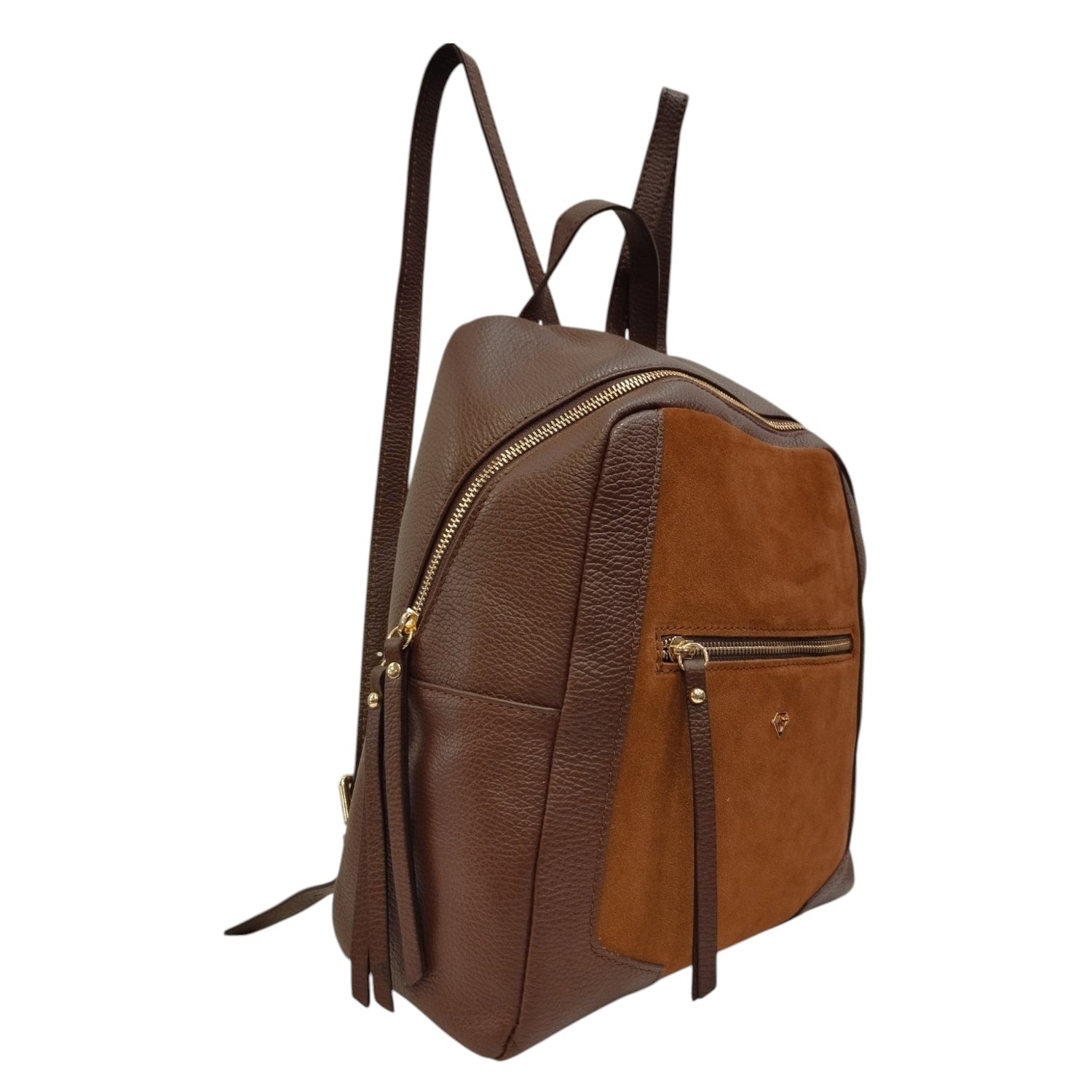 Caleidos Zaino Donna in Pelle e Camoscio Marrone