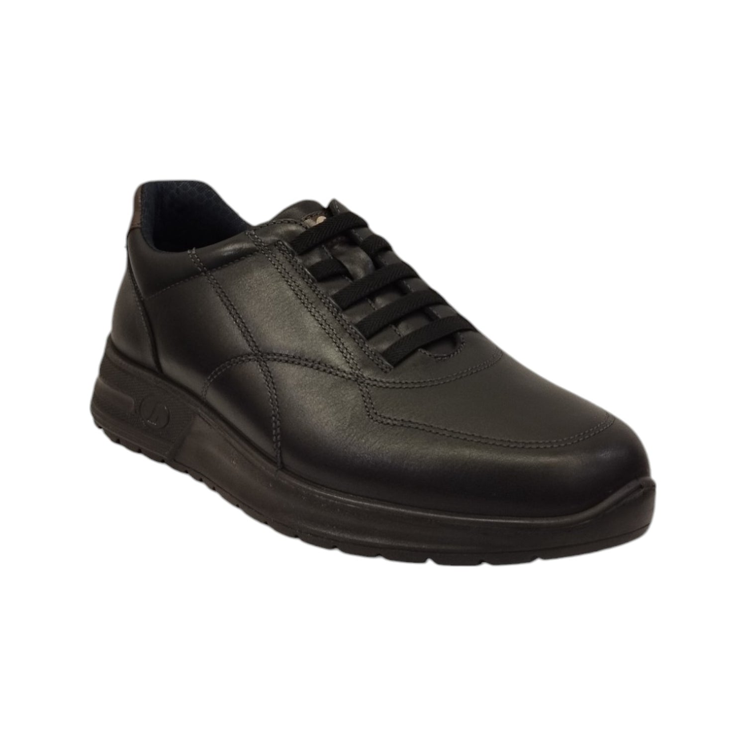 Luisetti Slip On Uomo in Pelle Nera con Fondo Rialzato