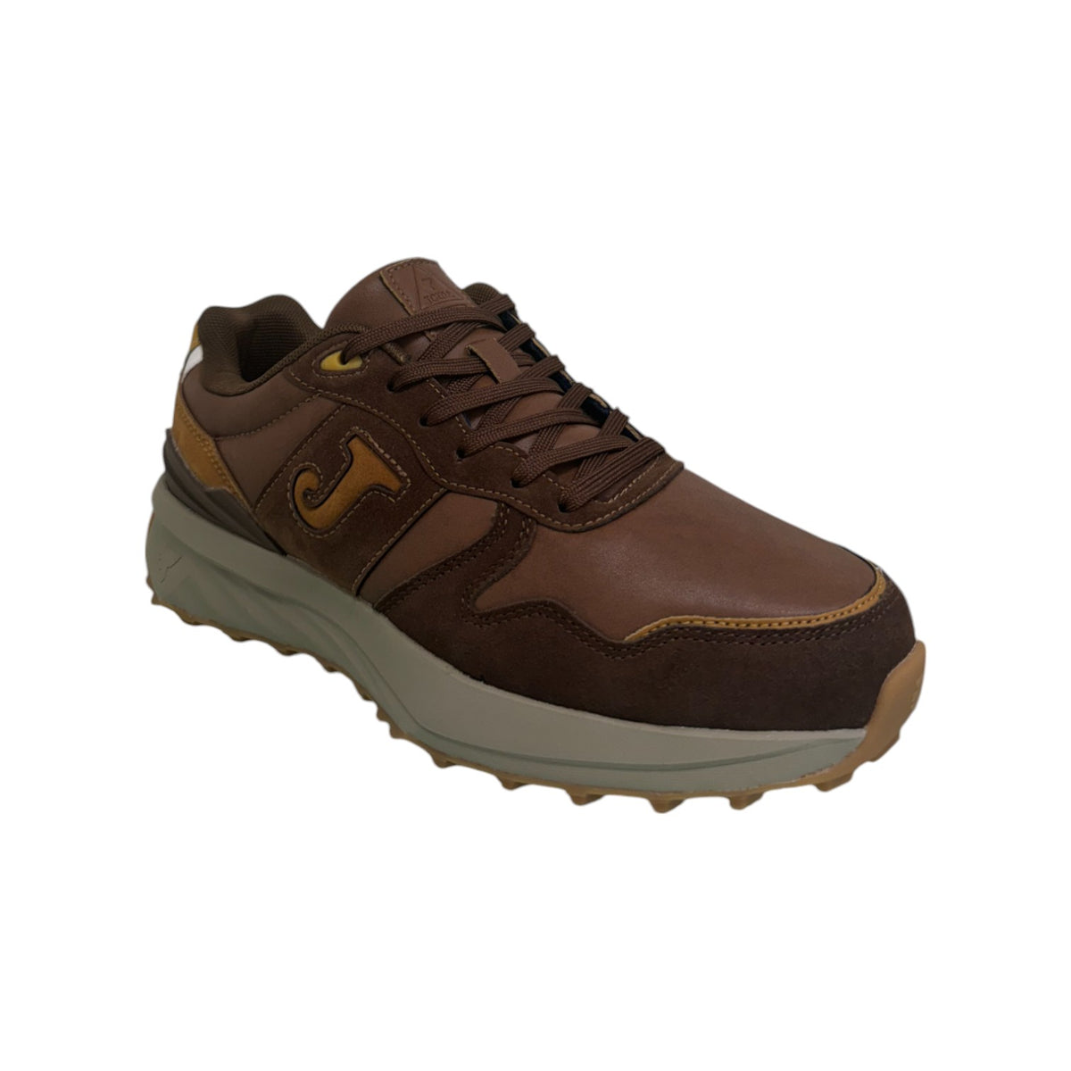 Joma Sneakers Uomo in Ecopelle e Camoscio Marrone con Fondo Grigio