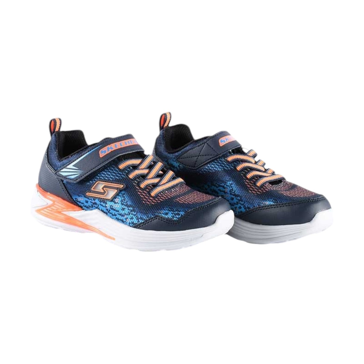 Skechers Sneakers Blu Arancione S Lights: Erupters III-Derlo da Bambino