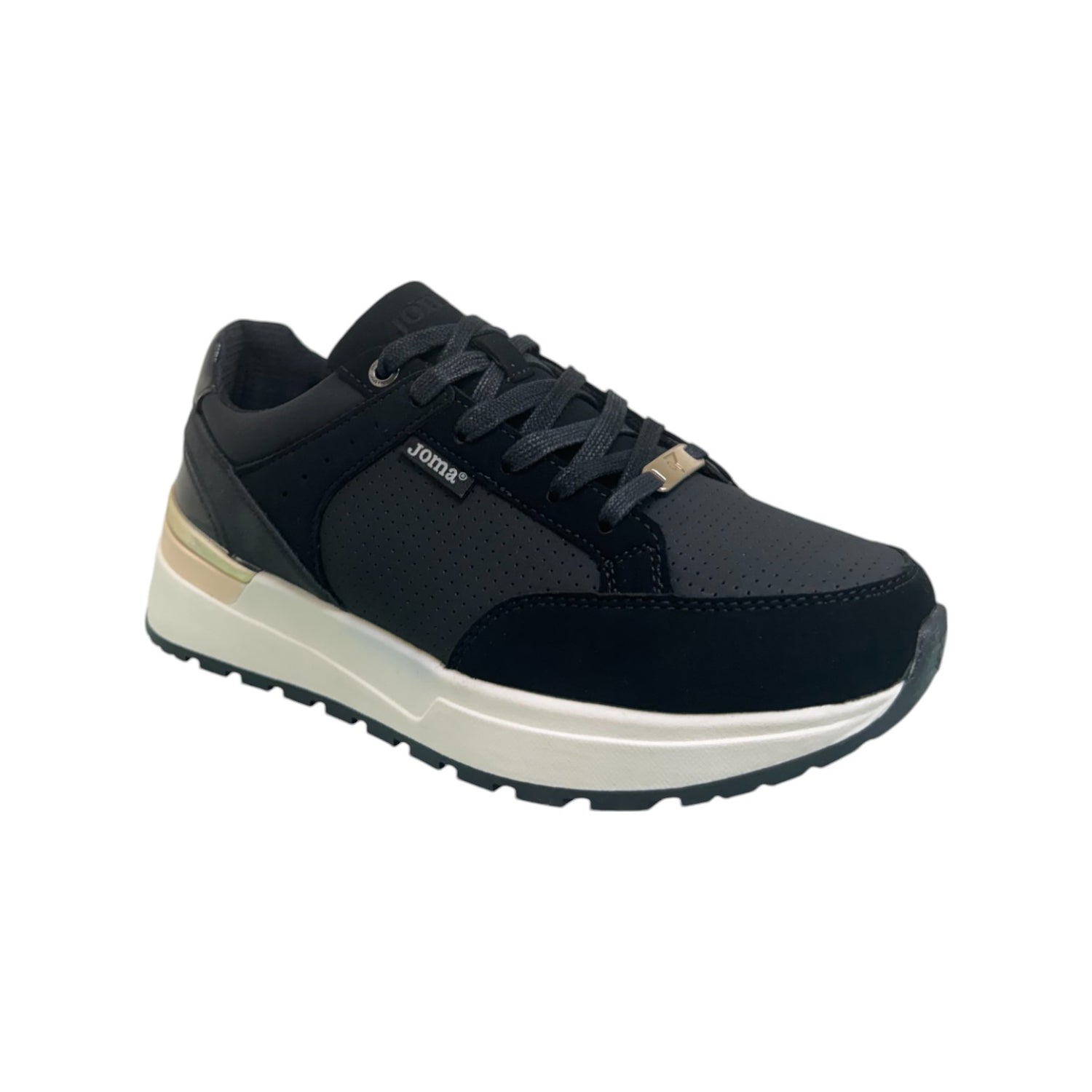 Joma Sneakers Nera in Camoscio e Ecopelle da Donna