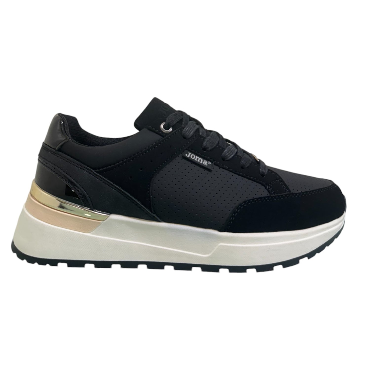 Joma Sneakers Nera in Camoscio e Ecopelle da Donna