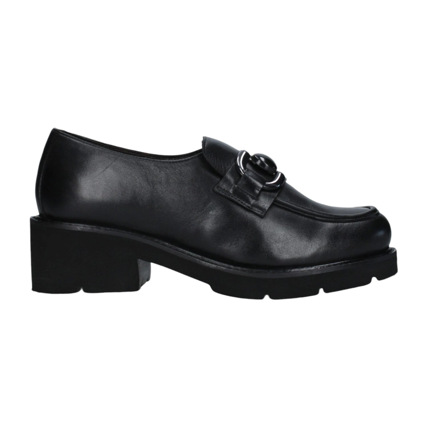 Melluso Mocassino Donna in Pelle Nera con Accessorio