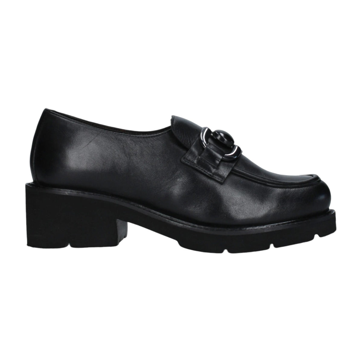 Melluso Mocassino Donna in Pelle Nera con Accessorio
