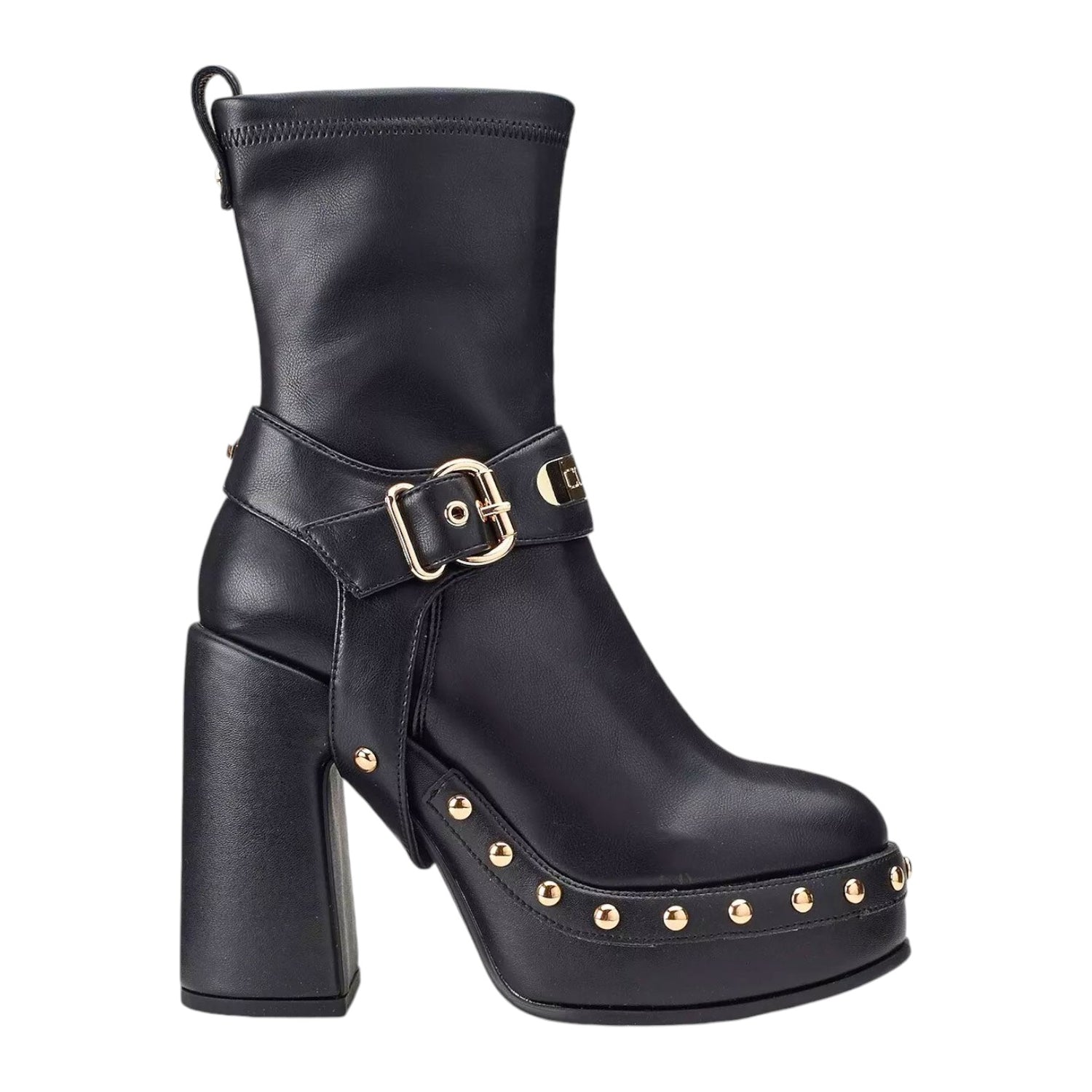 Cult Stivaletto Nero con Plateau e Borchie t.12 Numero 35 - 38