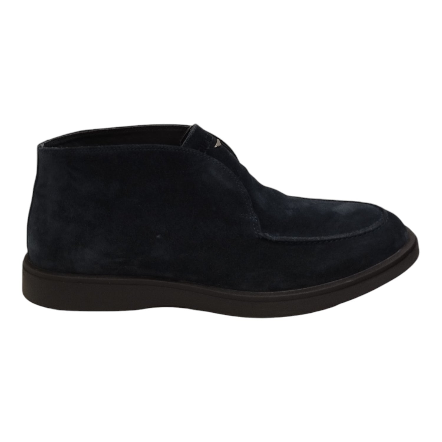 Alberto Guardiani Polacchino Uomo in Pelle Scamosciata Blu con Bordo Cucito