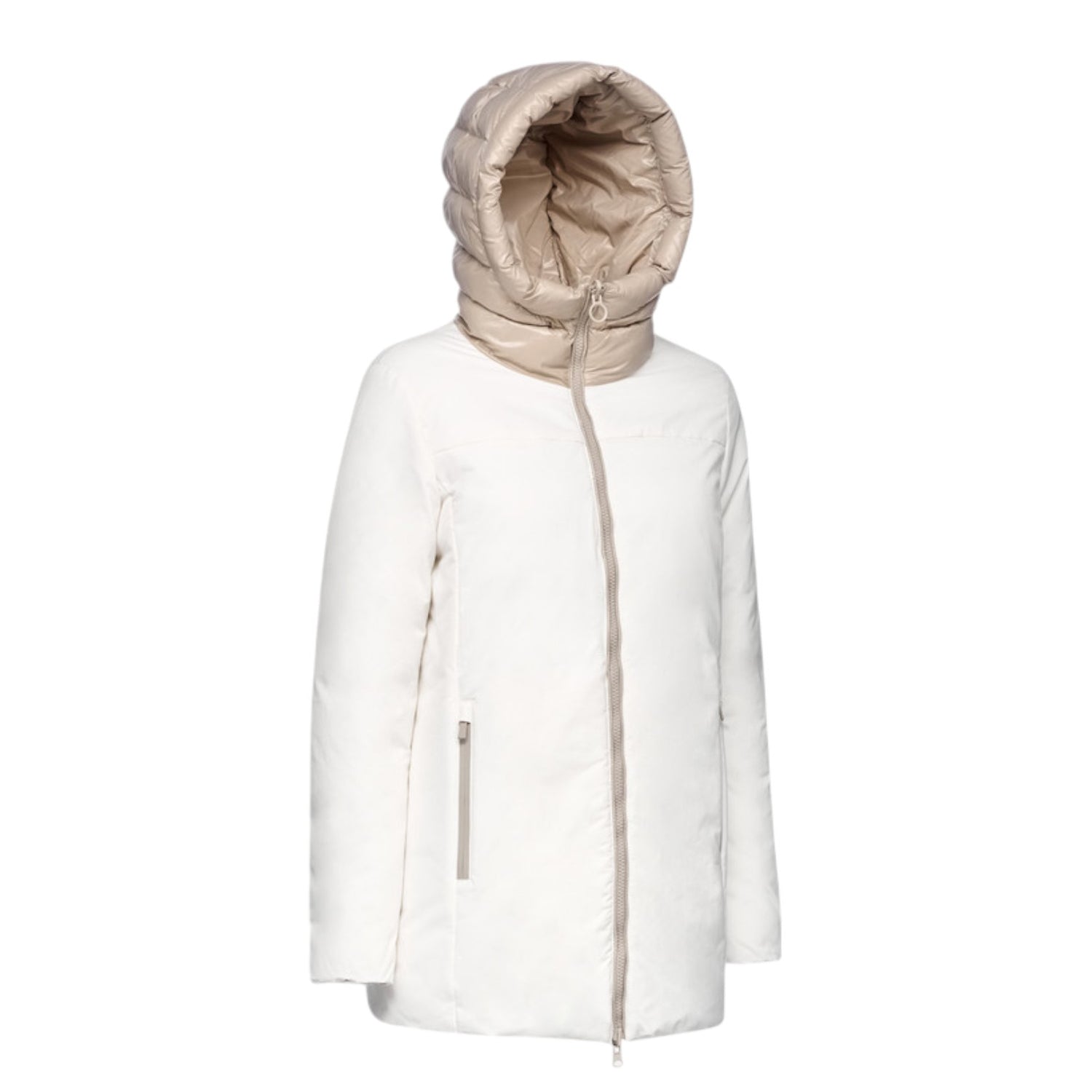 Geox Spherica  Bianco Pietra Parka Rev Reversibile da Donna