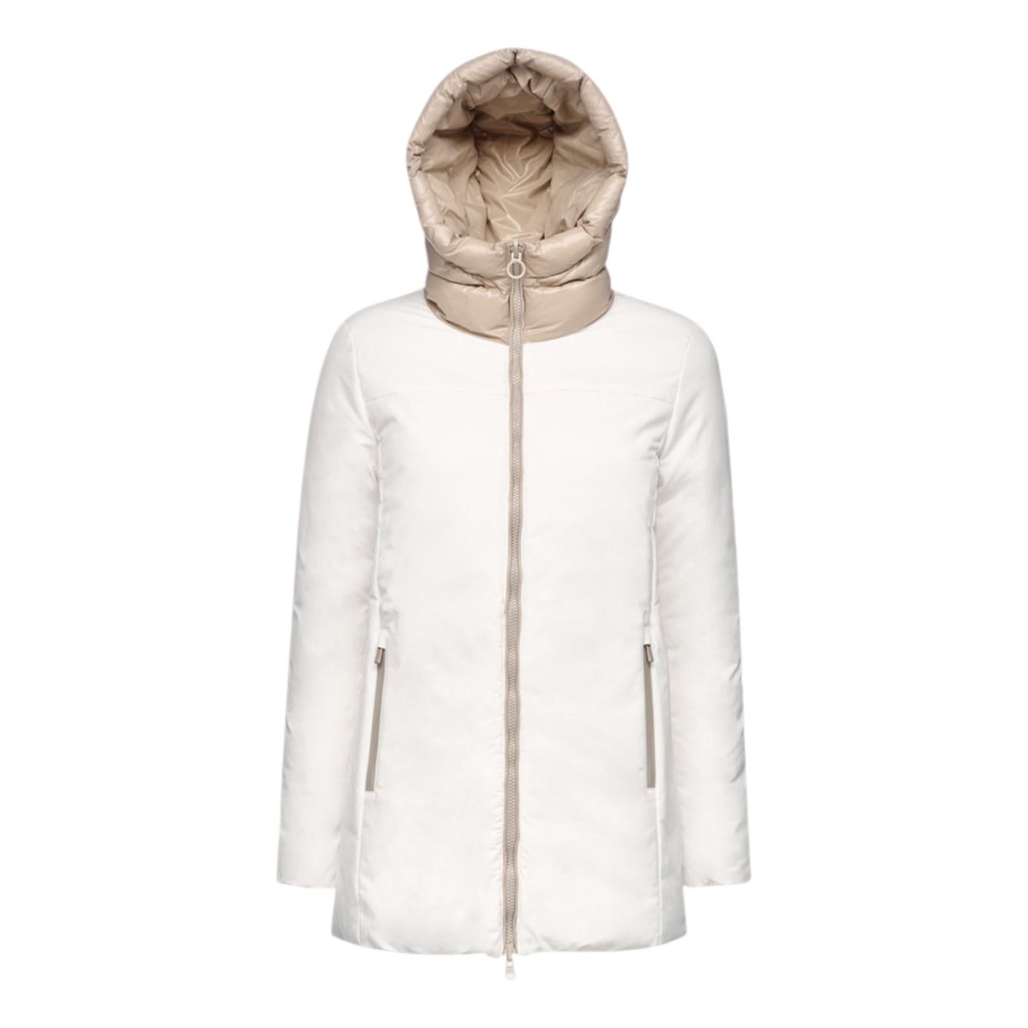 Geox Spherica  Bianco Pietra Parka Rev Reversibile da Donna