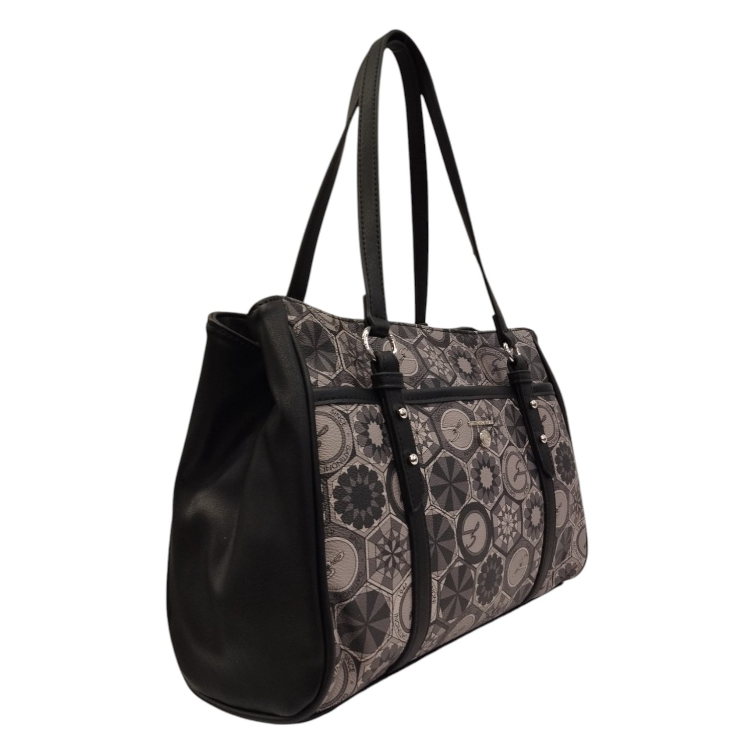 Gattinoni Roma Shopper Donna Linea Teodosia in Colore Nero e Chiusura con Cerniera