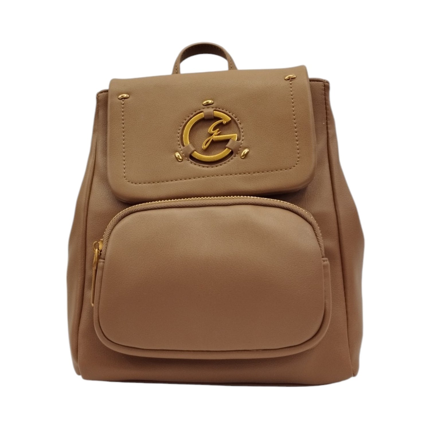 Gattinoni Roma Zaino Donna in Ecopelle Beige con Spallacci in Catena