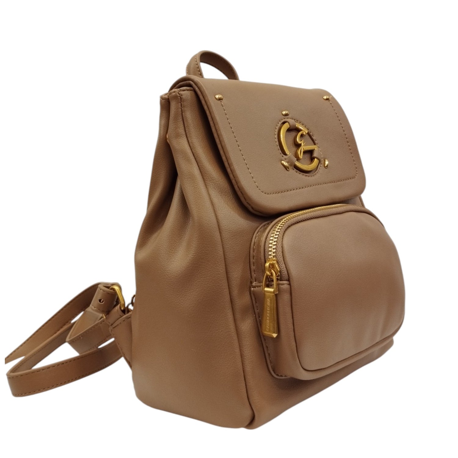 Gattinoni Roma Zaino Donna in Ecopelle Beige con Spallacci in Catena