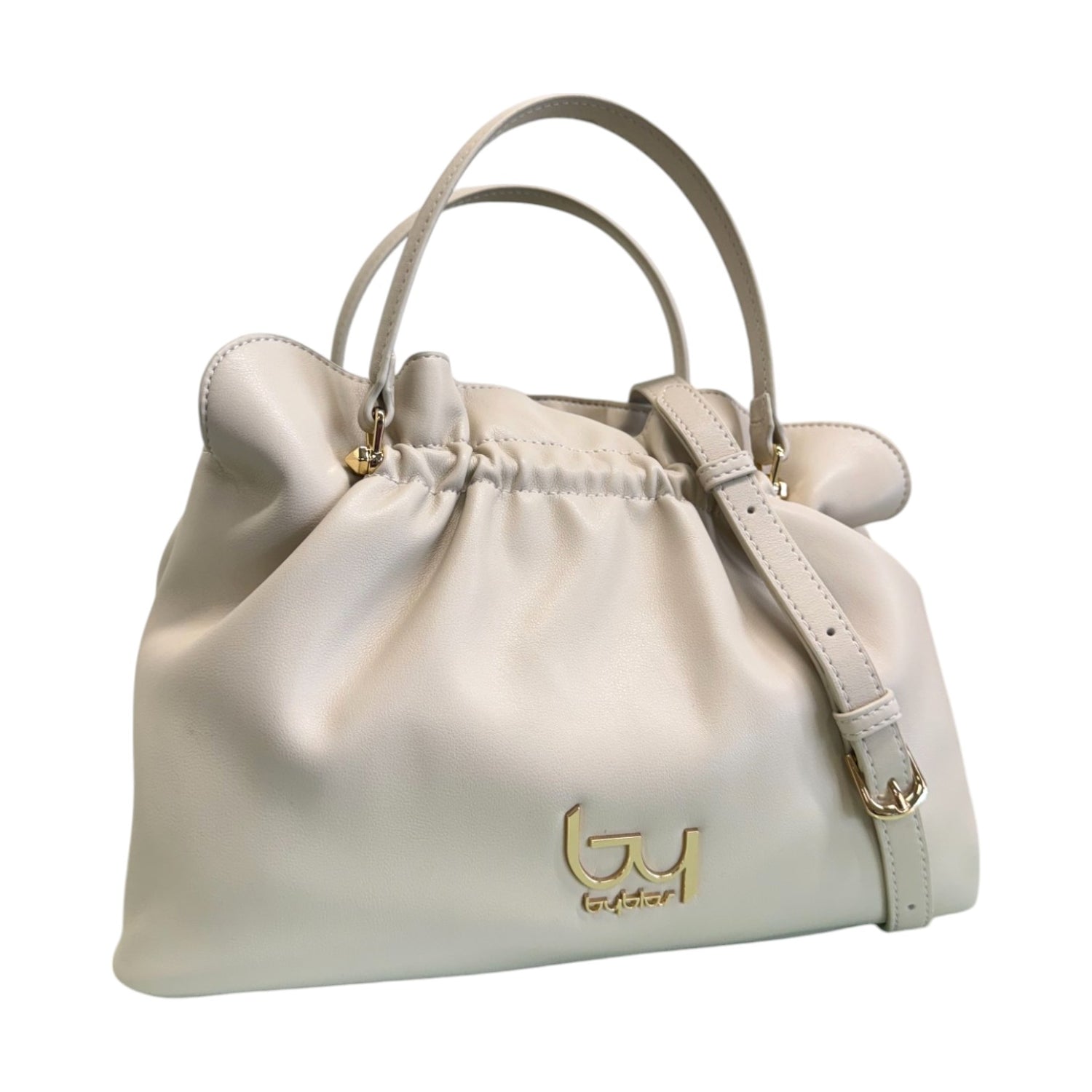 By Byblos Borsa a Mano Piccola Avorio con Arriccio e Tracolla da Donna