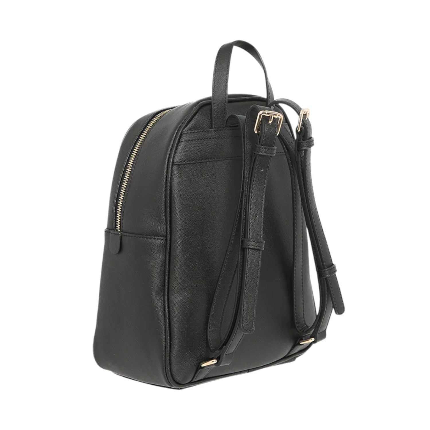 By Byblos Zaino Donna in Ecopelle Effetto Saffiano Nero con Tasca Frontale