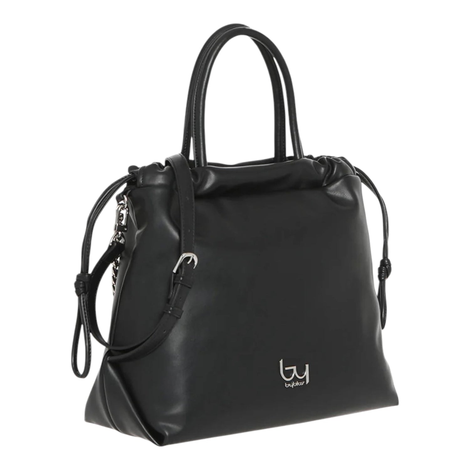 Byblos Borsa a Mano Nera con Catena e Tracolla da Donna