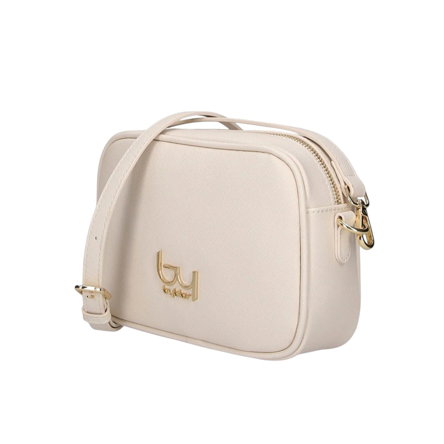 By Byblos Camera Bag Donna in Saffiano Beige con Logo