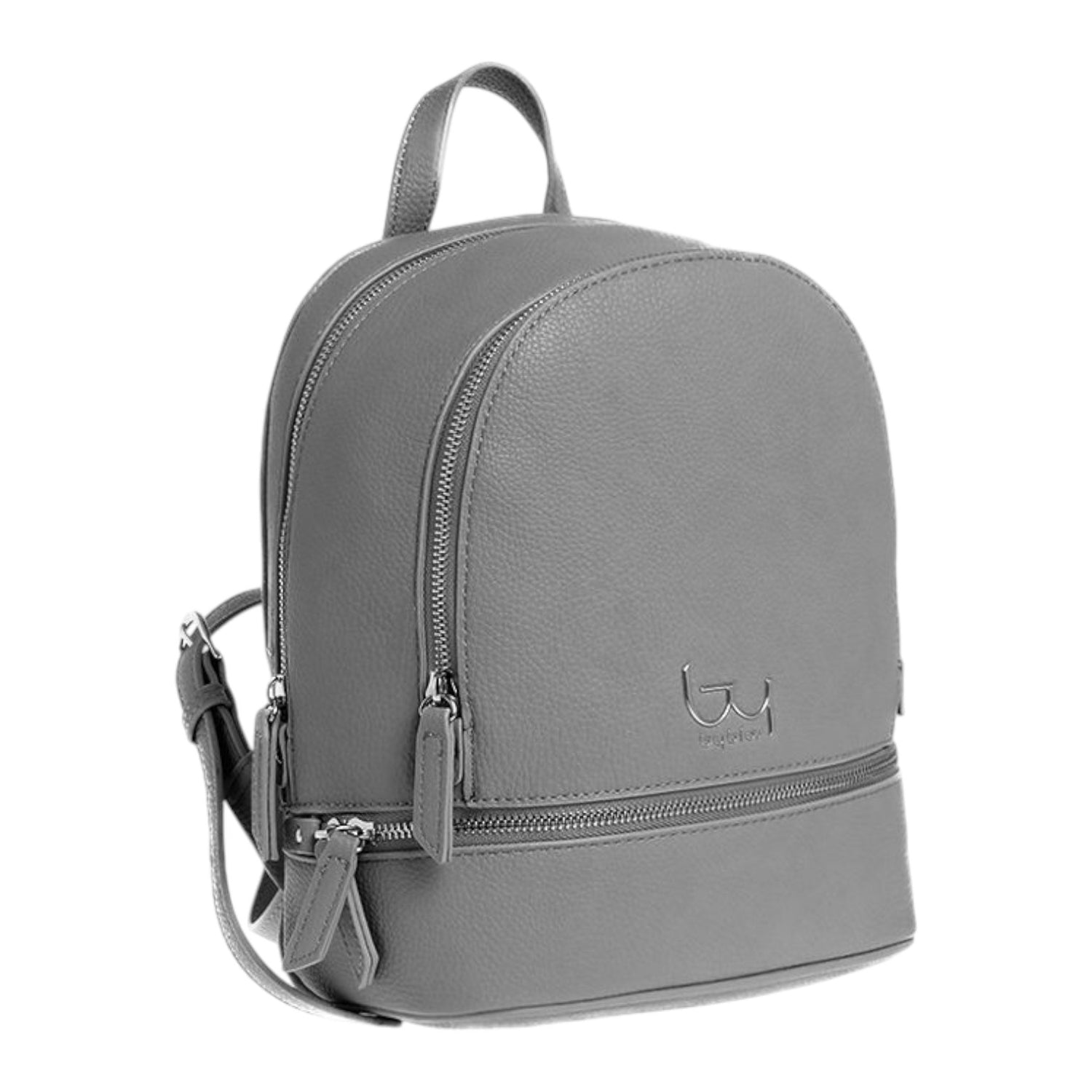 By Byblos Zaino Donna in Ecopelle Grigio con Doppio Scomparto