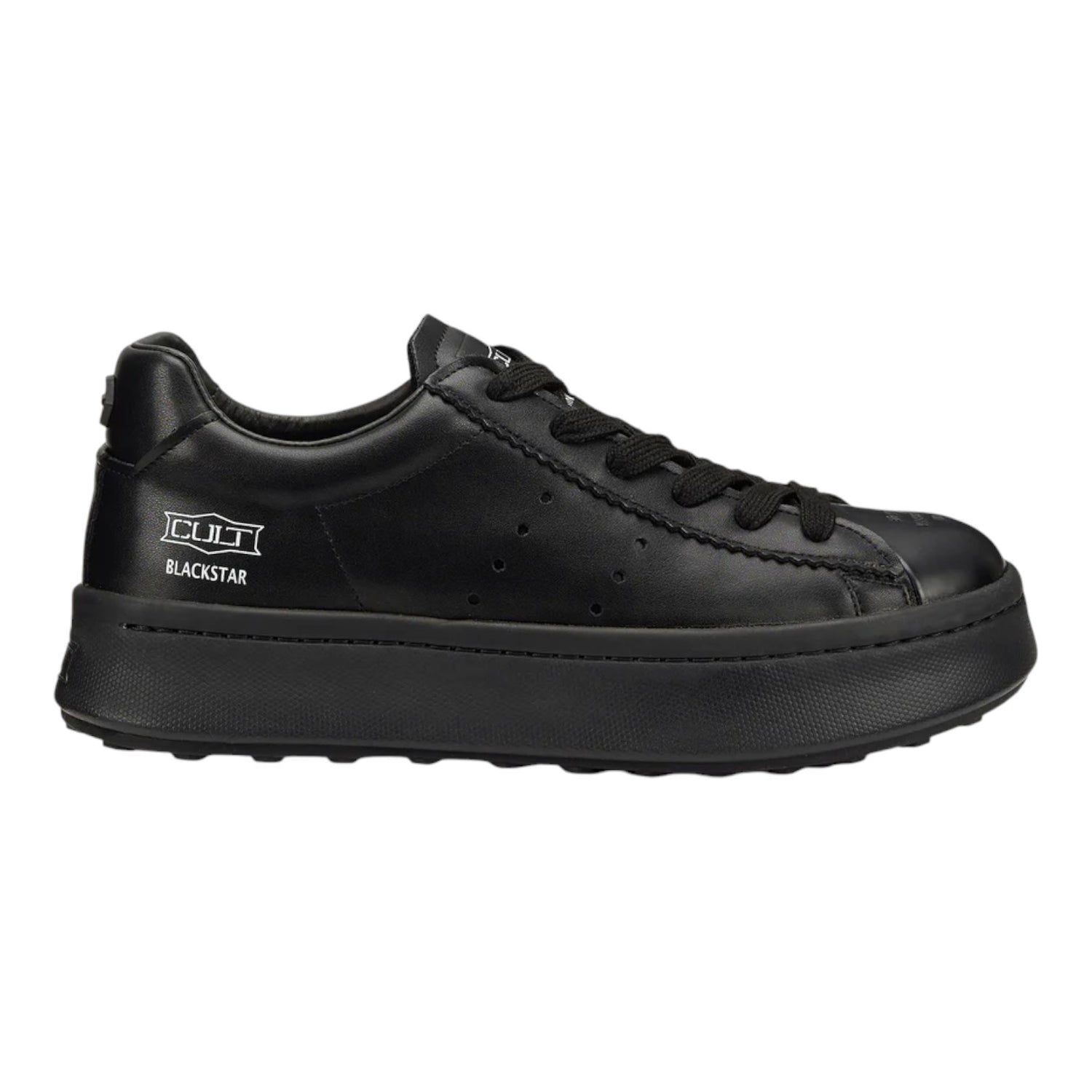 Cult Sneakers Nera in Pelle da Uomo