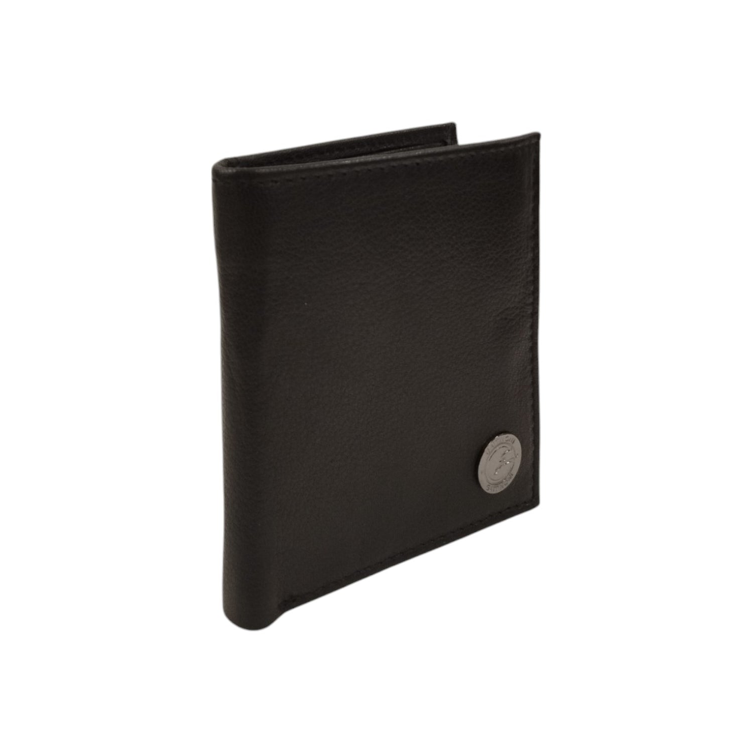 Gattinoni Porta Carte da Uomo Nero con Porta Monete e Chiusura con Bottone
