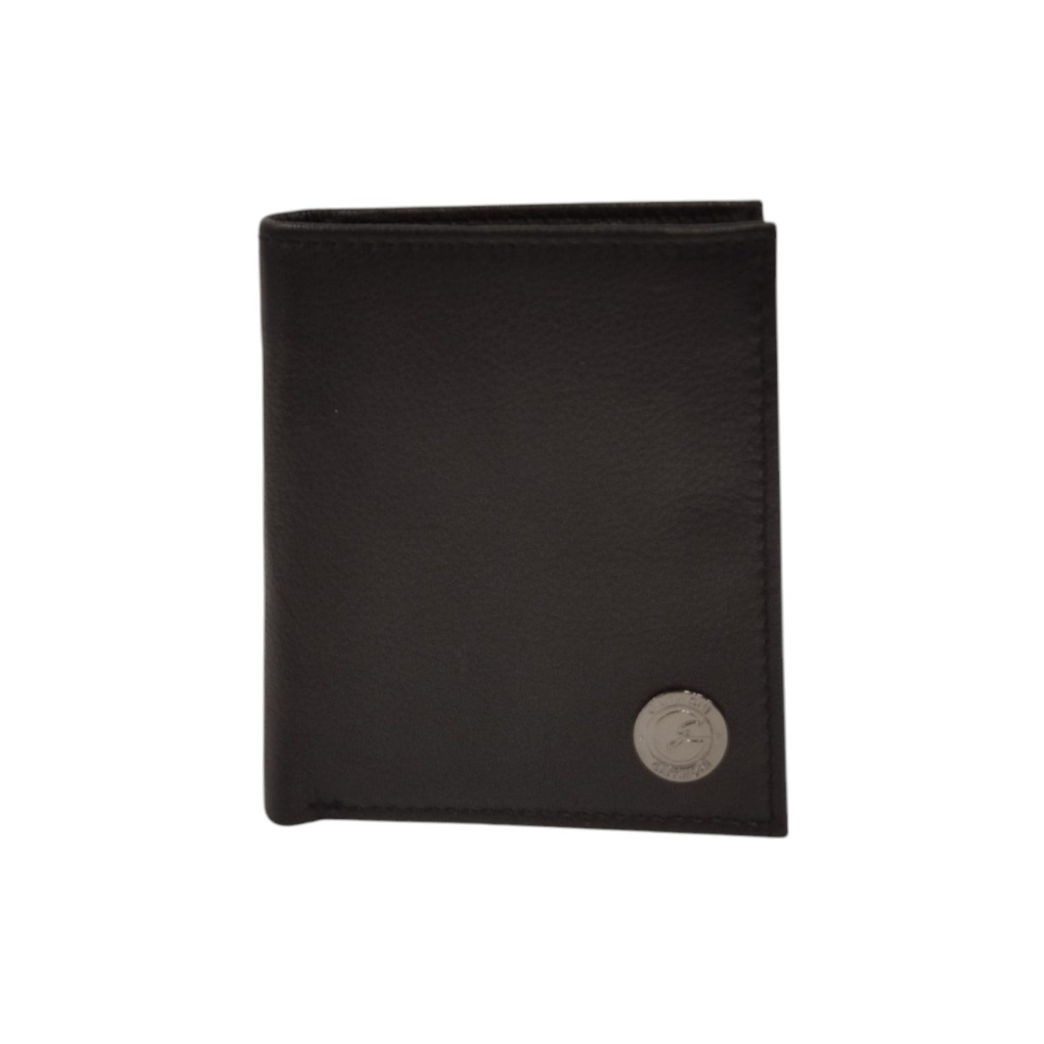 Gattinoni Porta Carte da Uomo Nero con Porta Monete e Chiusura con Bottone