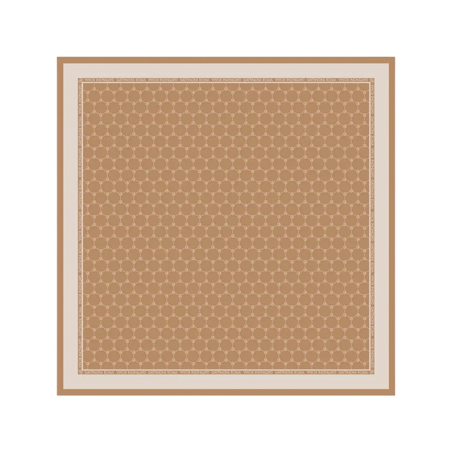 Gattinoni Roma Foulard Donna Beige Linea Teodosia Stampa Logo