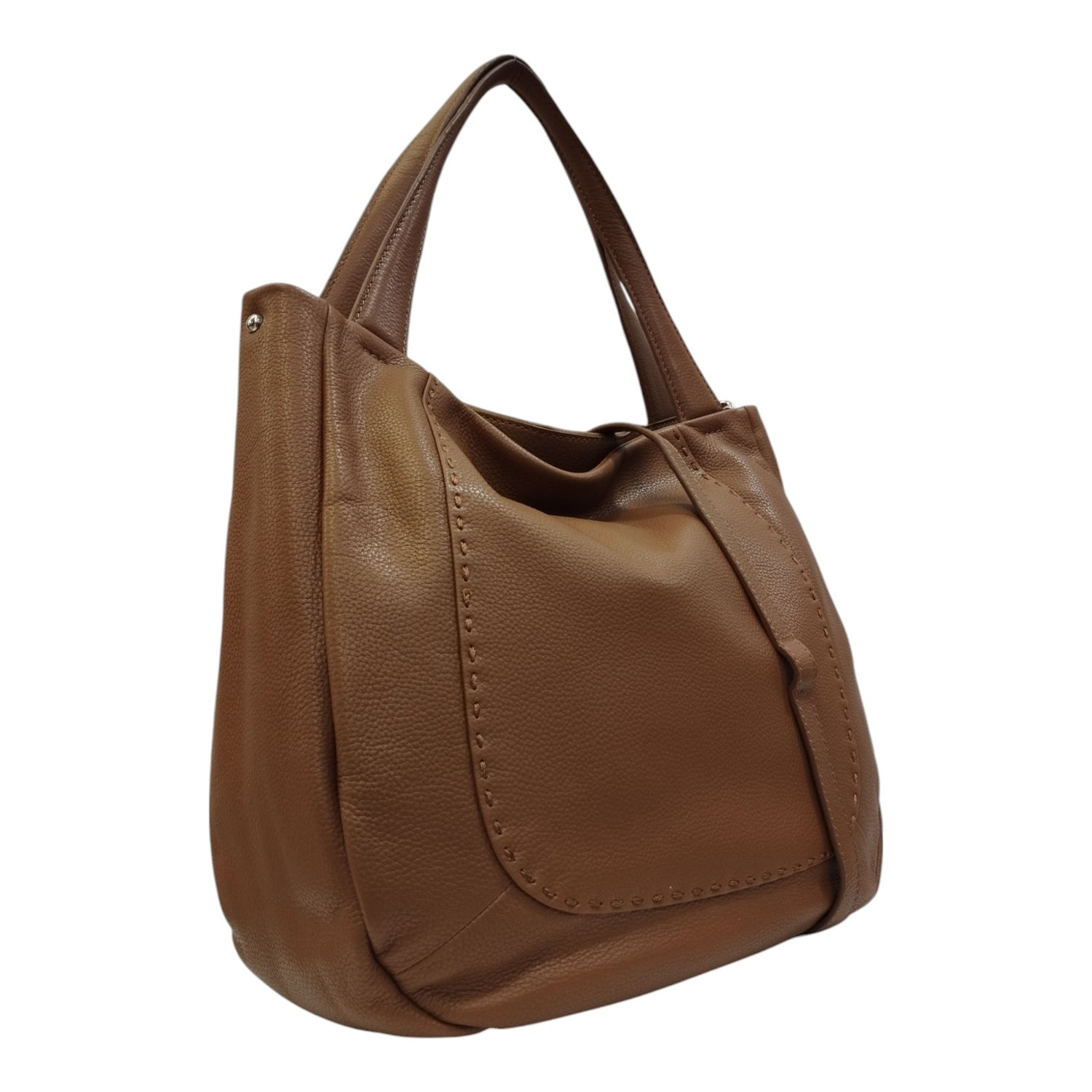 Gianni Conti Borsa a Spalla Linea Bali Donna in Pelle Cuoio con Tracolla
