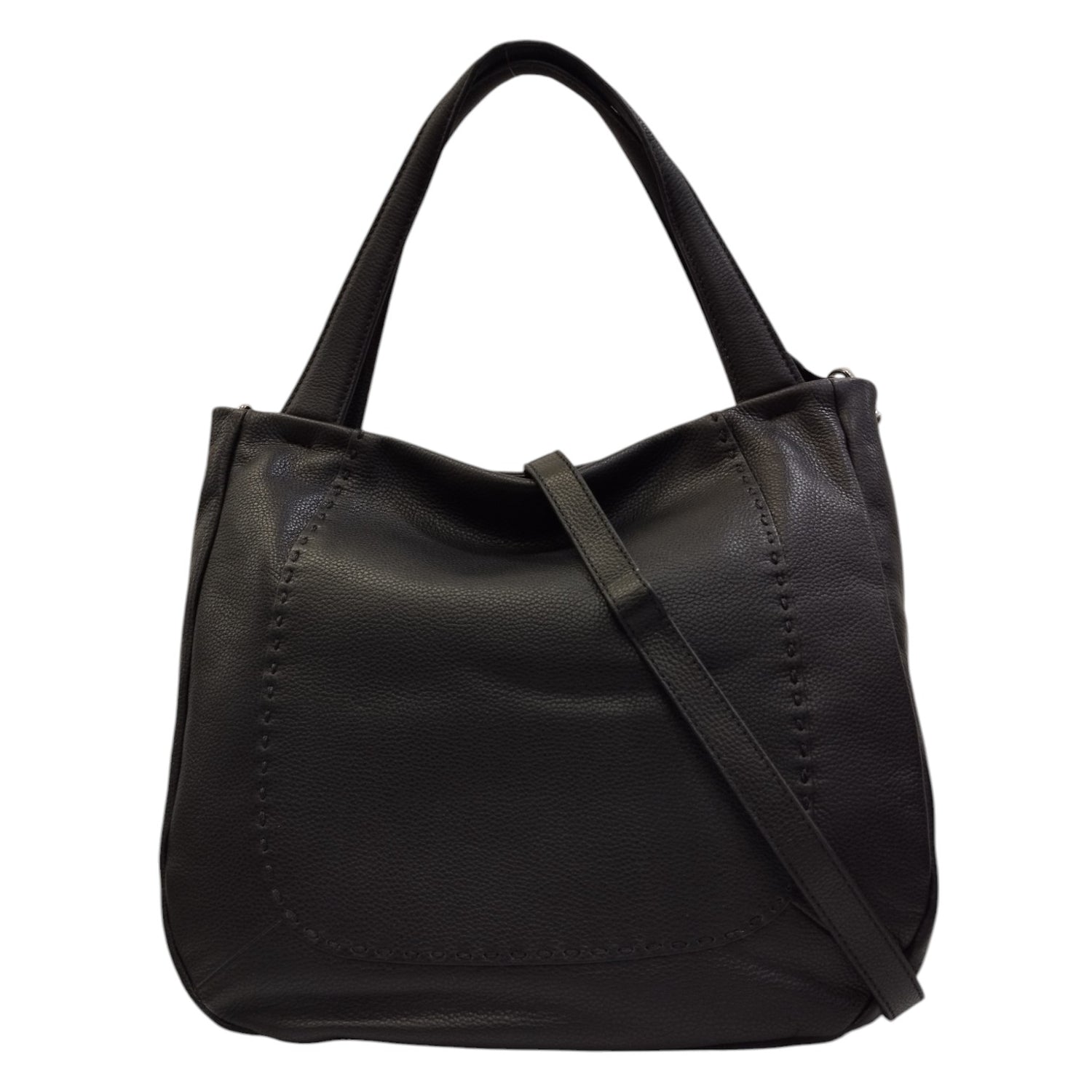 Gianni Conti Borsa a Spalla Linea Bali Donna in Pelle Nera con Tracolla