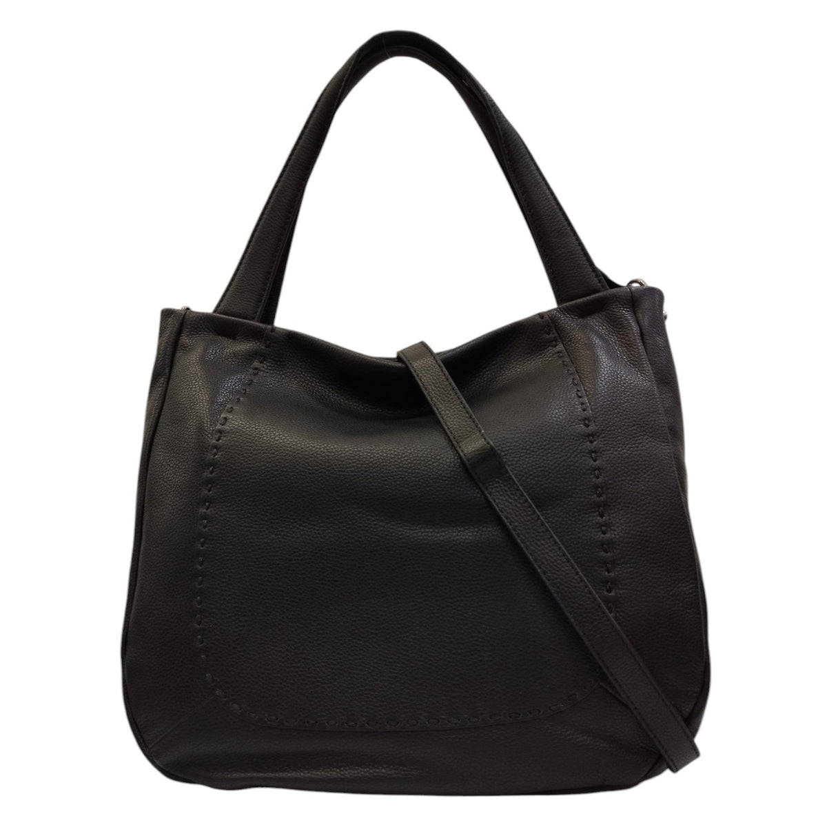 Gianni Conti Borsa a Spalla Linea Bali Donna in Pelle Nera con Tracolla