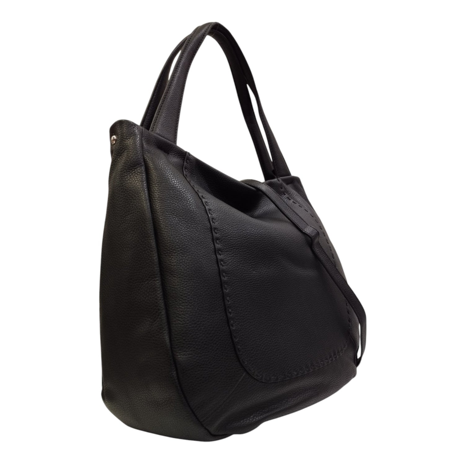 Gianni Conti Borsa a Spalla Linea Bali Donna in Pelle Nera con Tracolla