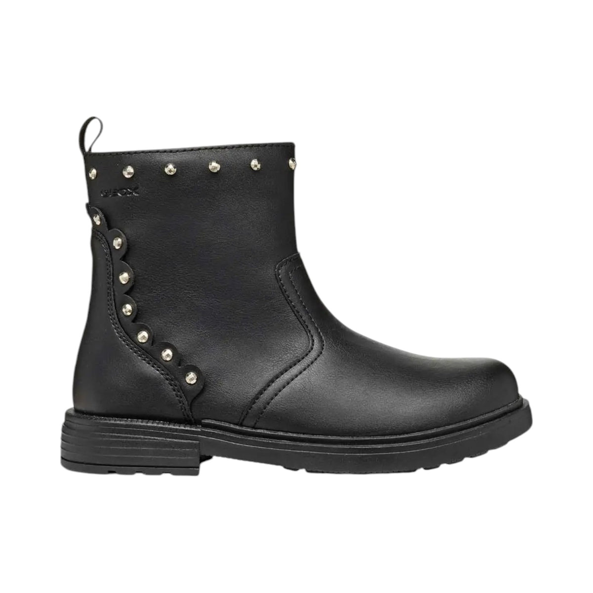 Geox Stivaletto Nero con Borchiette da Bambina