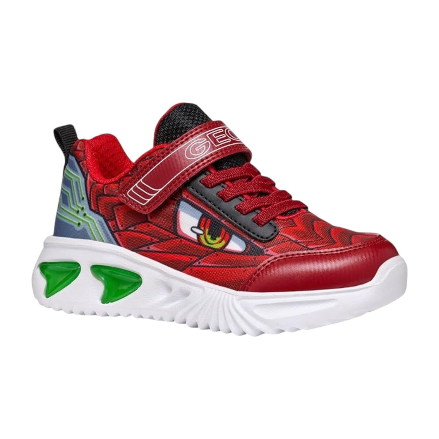 Geox Sneakers Rossa J Assister Boy con Luci e Strappo da Bambino