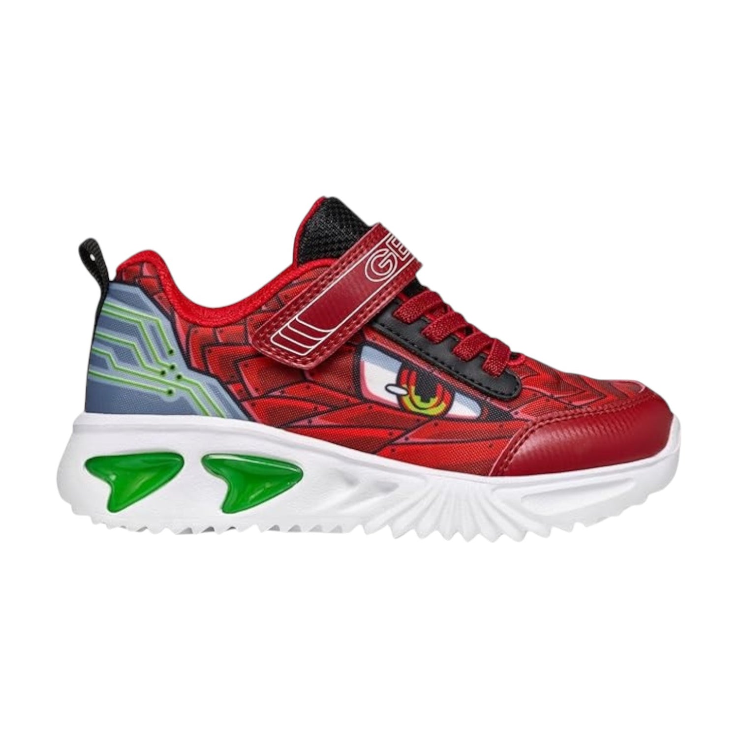 Geox Sneakers Rossa J Assister Boy con Luci e Strappo da Bambino