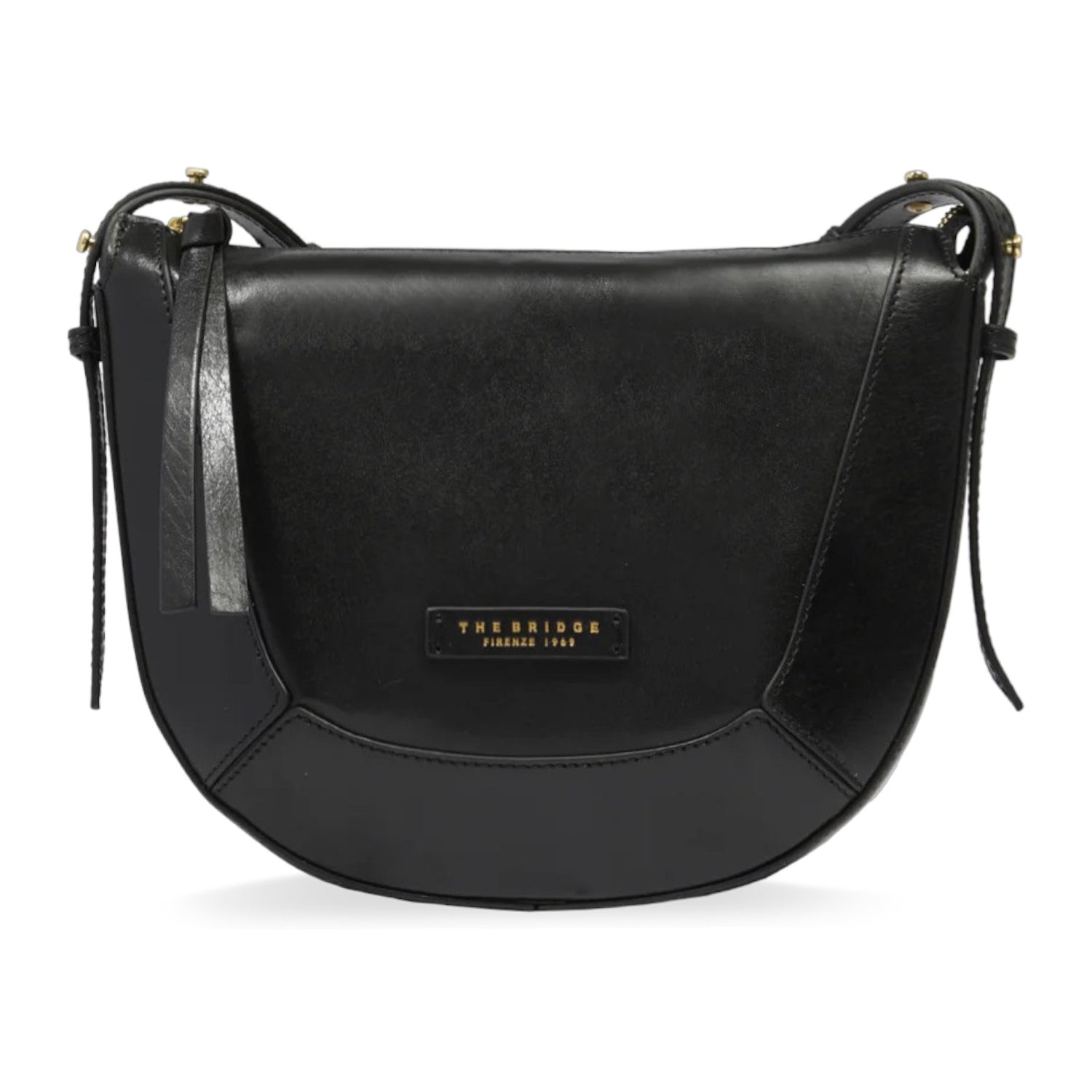 The Bridge Tracolla Grande Nera Linea Fedora in Pelle da Donna