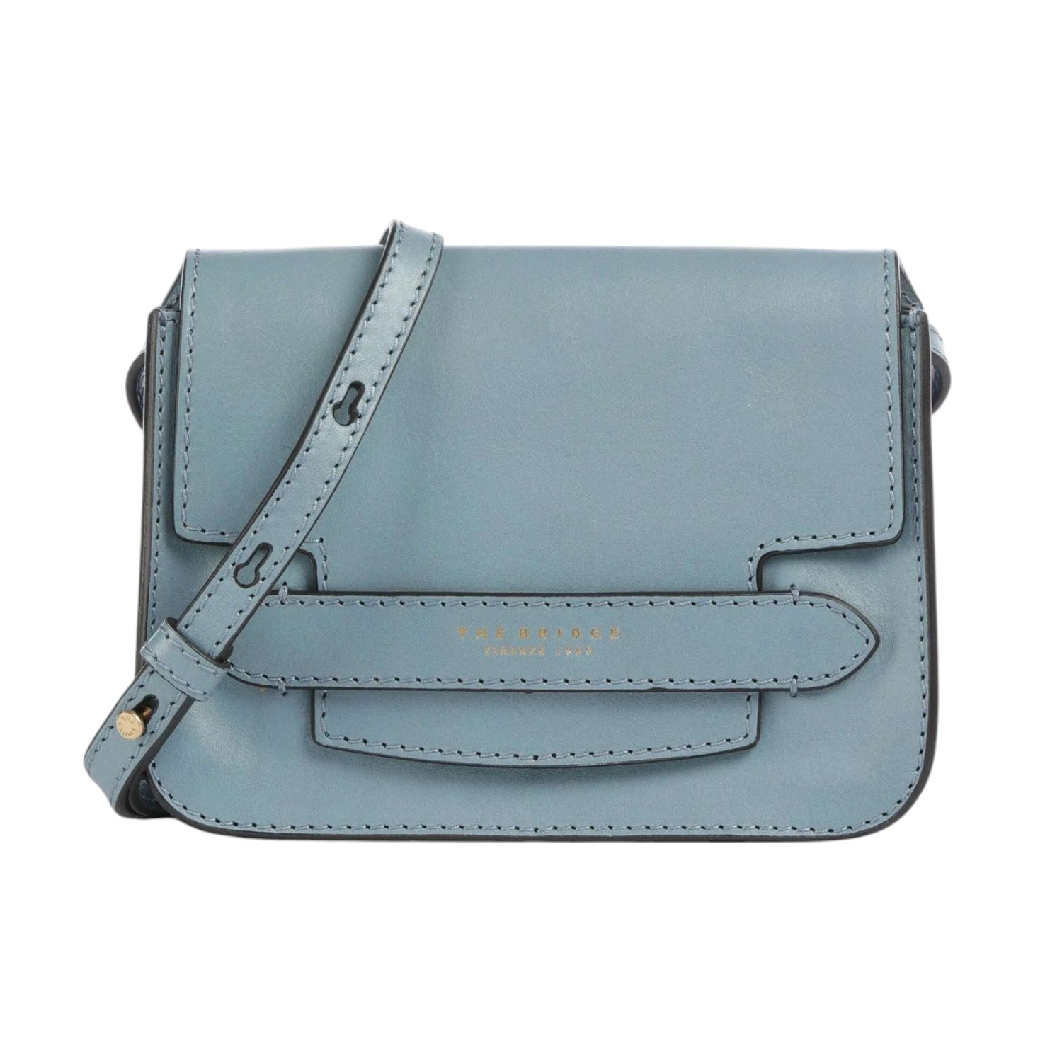 The Bridge Tracolla Baby Blu Linea Lucrezia in Pelle da Donna