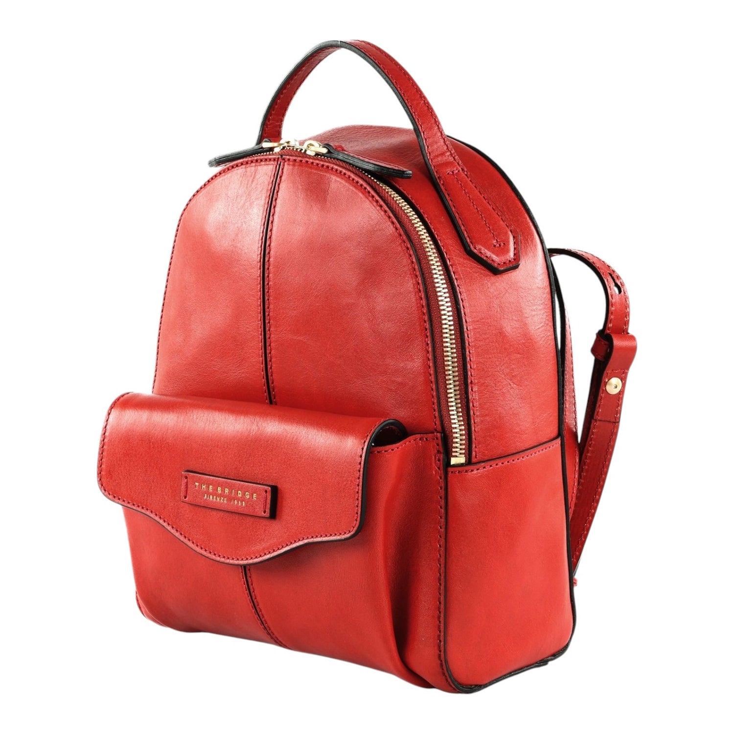 The Bridge Zaino Arancio Bruciato Linea Gloria in Pelle da Donna