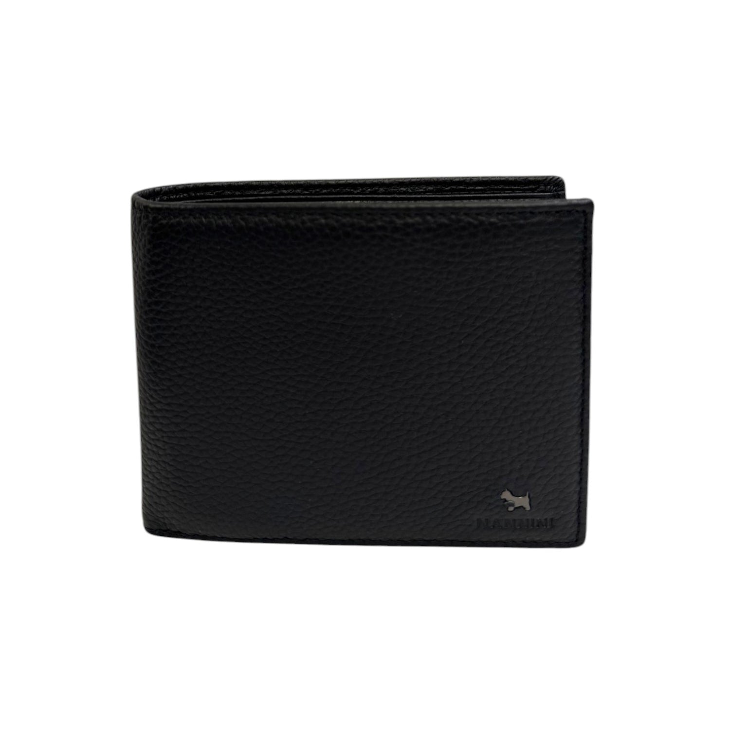 Nannini Firenze Portafoglio Uomo in Pelle Nero con Logo Basso