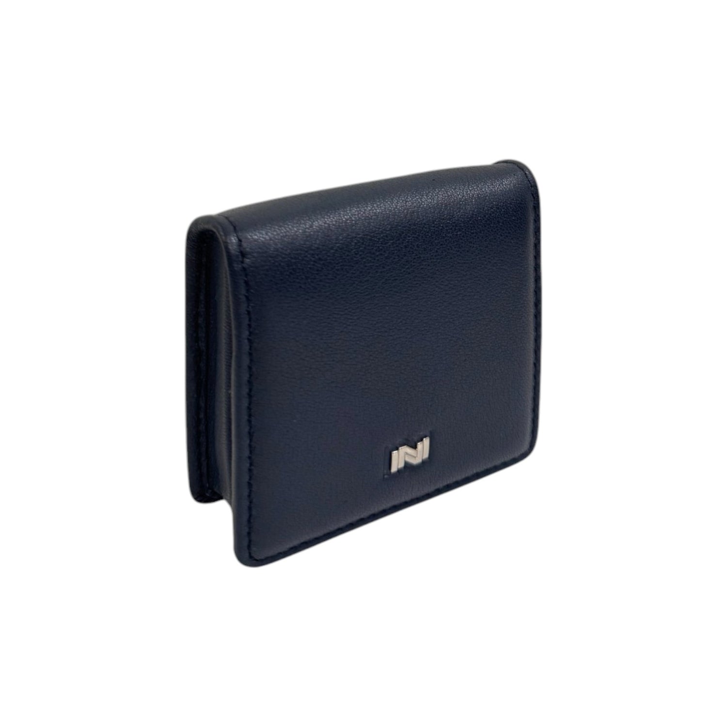 Nannini Firenze Portamonete Piccolo Unisex in Pelle Caracas Blu