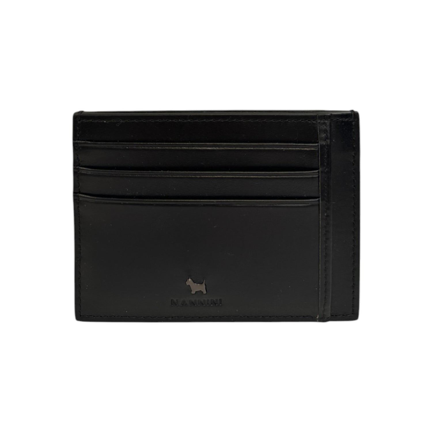 Nannini Firenze Portacarte Unisex in Pelle Olive Nero